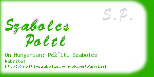 szabolcs poltl business card